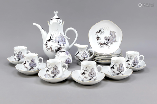 Coffee set, for 6 persons, 21 pieces