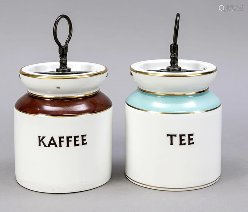 Two storage jars, KPM Berlin, mark b