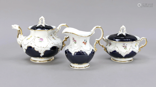 3-piece ceramics set, Meissen, marks