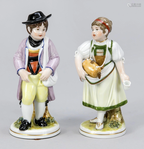 Pair of peasants, Ludwigsburg, late