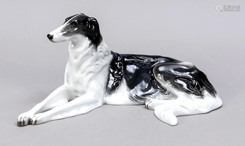 Lying borzoi, Rosenthal, Selb, c. 19