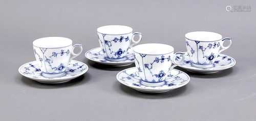 Four coffee cups with saucer, Royal