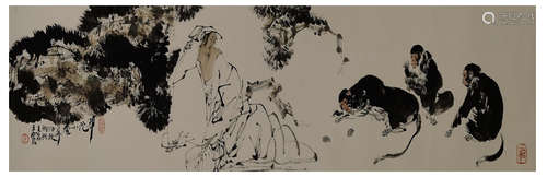 Chinese Figure Painting by Wang Xijing