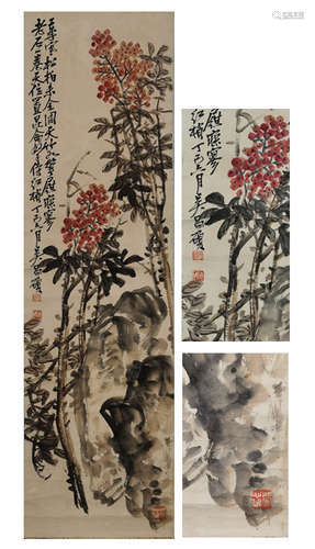 Chinese Flower Painting by Wu Changshuo