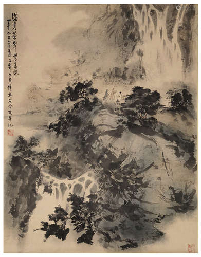 Chinese Landscape Painting by Fu Baoshi