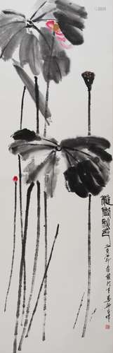 The Lotus，Painting by Lou Shibai