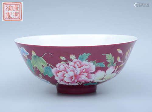 Kangxi Enamel Flower Bowl