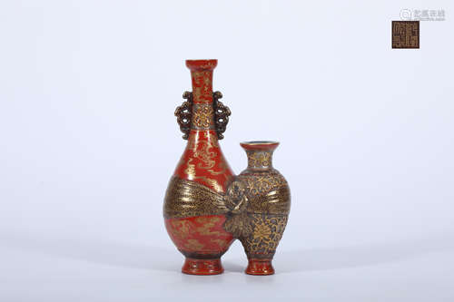 Copper-Red Double Vase