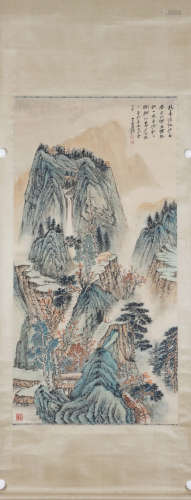 A Zhang daqian's landscape painting