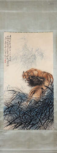 A Gao qifeng's lions painting