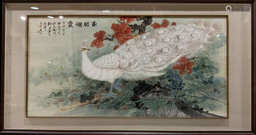 A Tian shiguang's flowers and birds painting