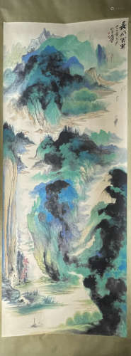 A Zhang daqian's landscape painting
