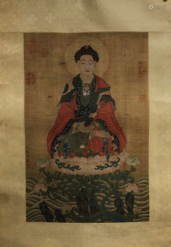 A Wang zhenpeng's buddha painting(without frame)