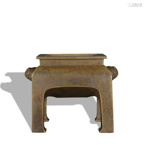 A bronze censer