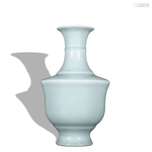 A celadon-glazed vase