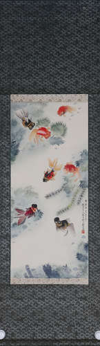 A Liu kuiling's fishs painting