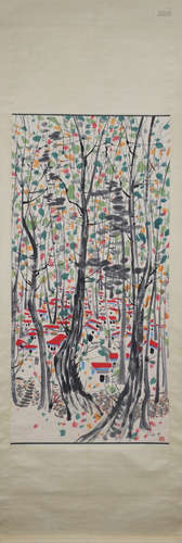 A Wu guanzhong's landscape painting