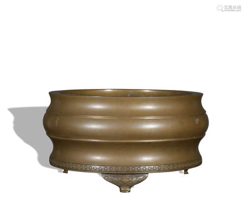 A bronze censer