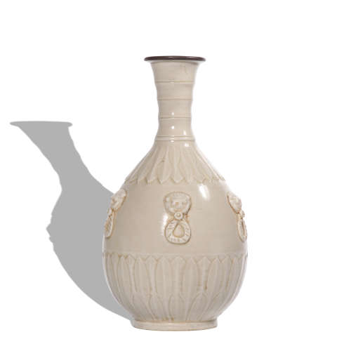 A Ding kiln 'floral' pear-shaped vase