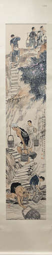 A Xu beihong's figure painting