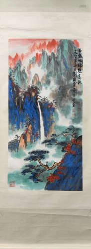 A Liu haisu's landscape painting