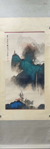 A Zhang daqian's landscape painting