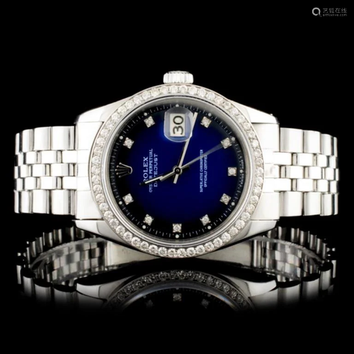 Rolex DateJust Diamond 36MM Wristwatch