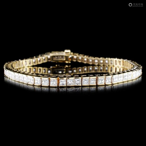 14K Gold 4.12ctw Diamond Bracelet