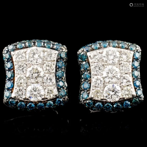 14K Gold 1.48ctw Diamond Earrings