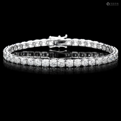 18k White Gold 9.50ct Diamond Tennis Bracelet