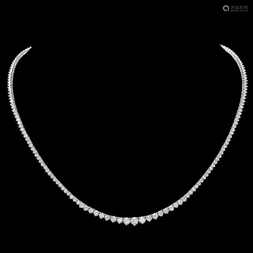 ^18k White Gold 7.00ct Diamond Necklace