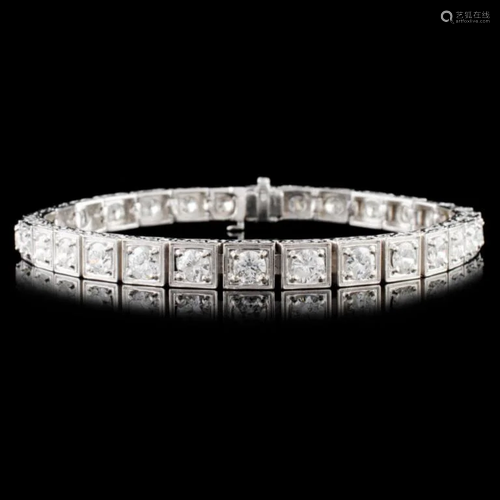 14K Gold 7.78ctw Diamond Bracelet