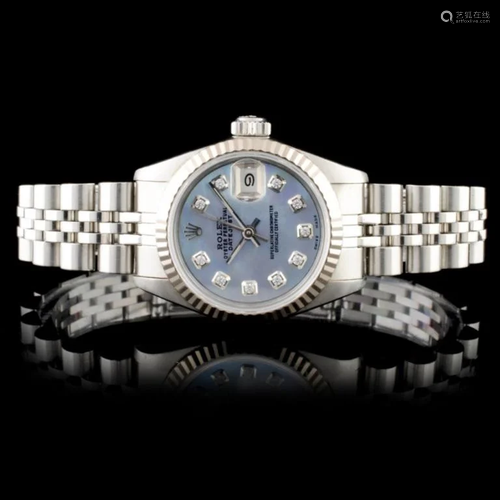 Rolex DateJust 18K & SS Ladies Wristwatch