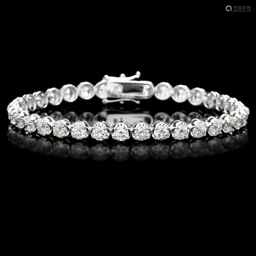 18k White Gold 9.00ct Diamond Tennis Bracelet