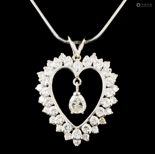 14K Gold 1.92ctw Diamond Pendant