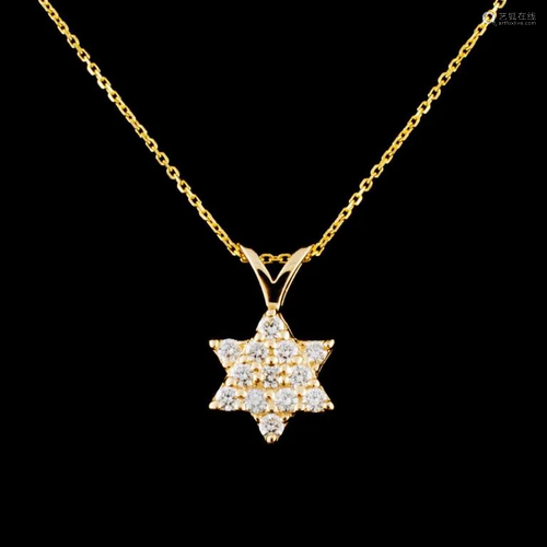 14K Gold 0.24ctw Diamond Pendant