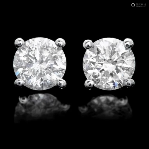 14k White Gold 1.50ct Diamond Earrings