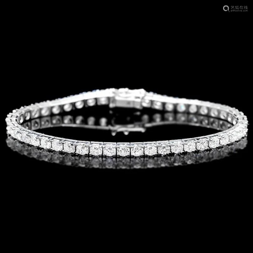 18k White Gold 8.00ct Diamond Bracelet