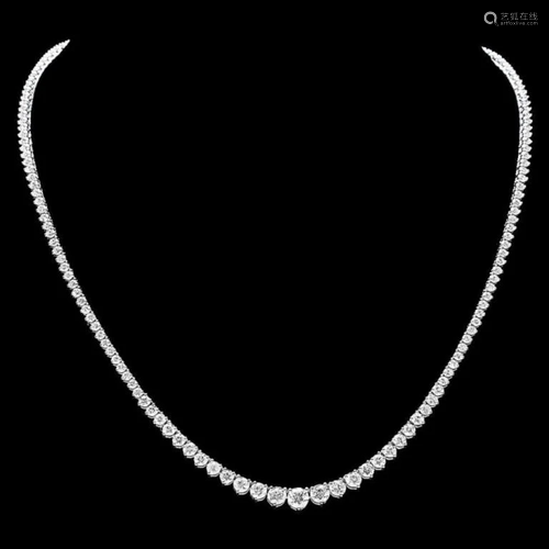 ^18k White Gold 12.00ct Diamond Necklace