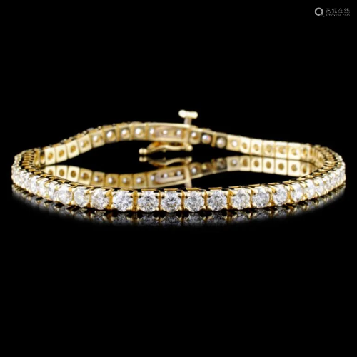 14K Gold 4.52ctw Diamond Bracelet