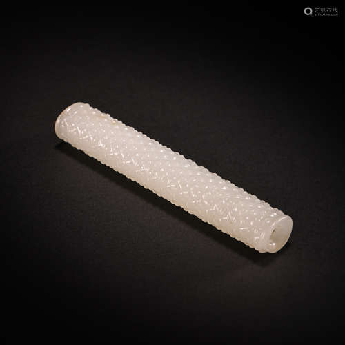 HETIAN JADE TUBE, HAN DYNASTY, CHINA