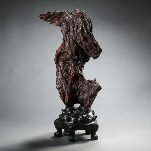 CHINESE RED SANDALWOOD CARVING, QING DYNASTY