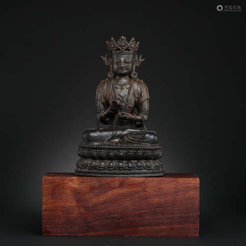 CHINESE BRONZE BUDDHA, MING DYNASTY