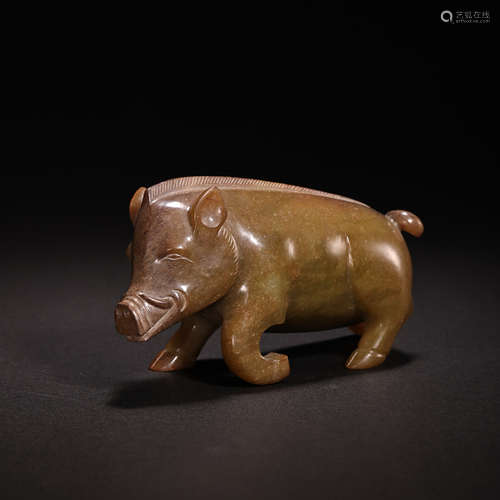 HETIAN JADE PIG, HAN DYNASTY, CHINA