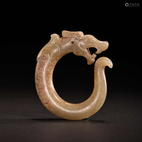 HETIAN JADE DRAGON, HAN DYNASTY, CHINA