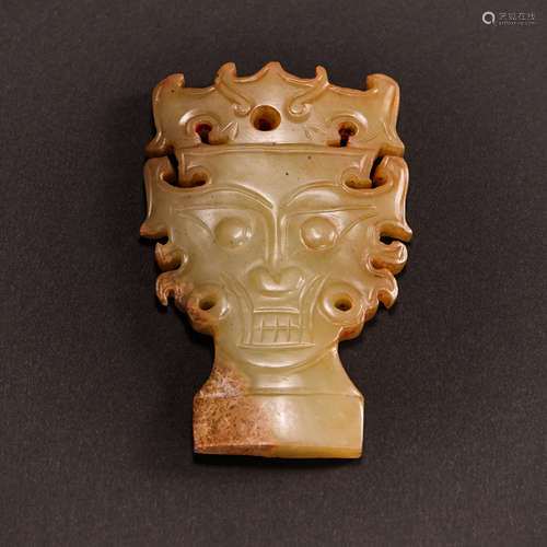 CHINESE HAN DYNASTY HETIAN JADE FACE BRAND