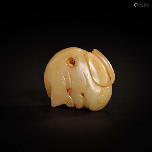 HETIAN JADE RABBIT, HAN DYNASTY, CHINA