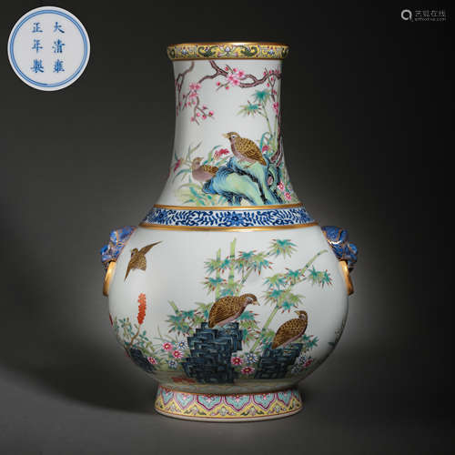 CHINESE QING DYNASTY ENAMEL COLOR BOTTLE, YONGZHENG PERIOD