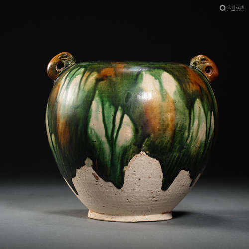 CHINESE THREE-COLOR AMPHORAE, TANG DYNASTY