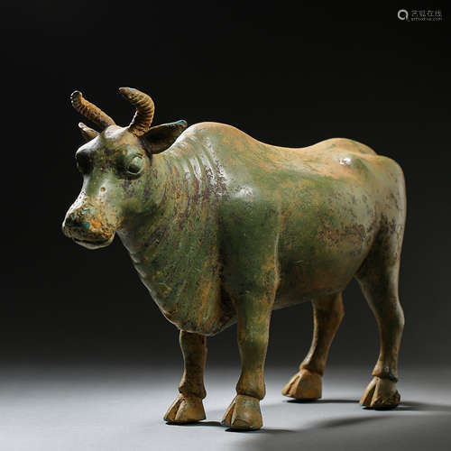 CHINESE BRONZE BULL, HAN DYNASTY